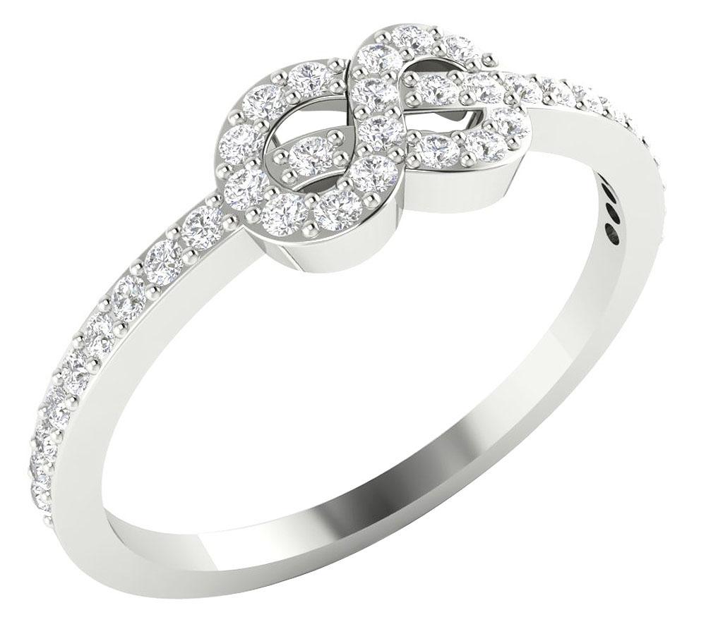 14K White Gold Designer Wedding Ring Genuine Diamond SI1 G 0.35 Ct Prong Set 5.80 MM