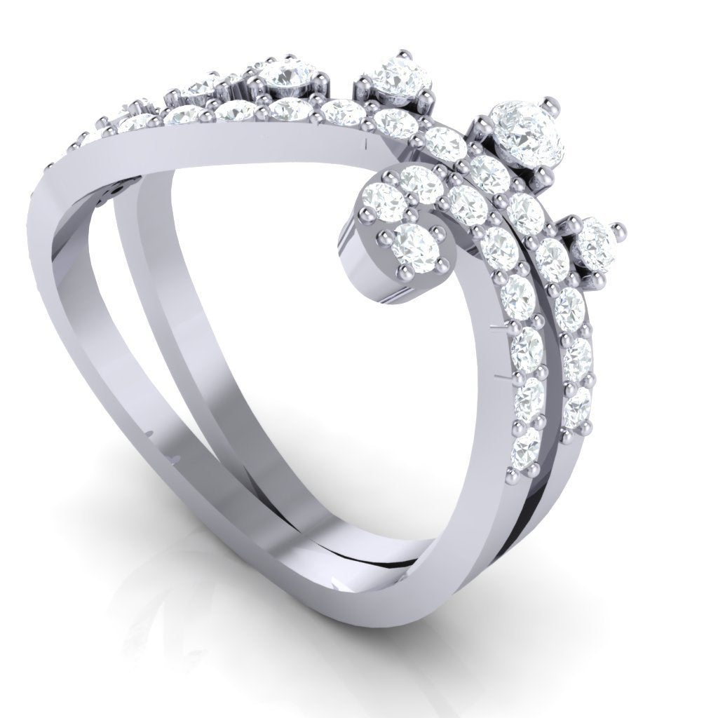 14K White Yellow Rose Gold Designer Wedding Ring Genuine Diamond SI1 G 1.00 Ct Prong Set