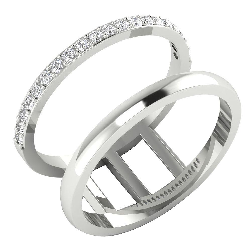 Engagement Round Diamond Ring 14K Solid Gold Prong Set SI1 G 0.35 Ct 10.80 MM