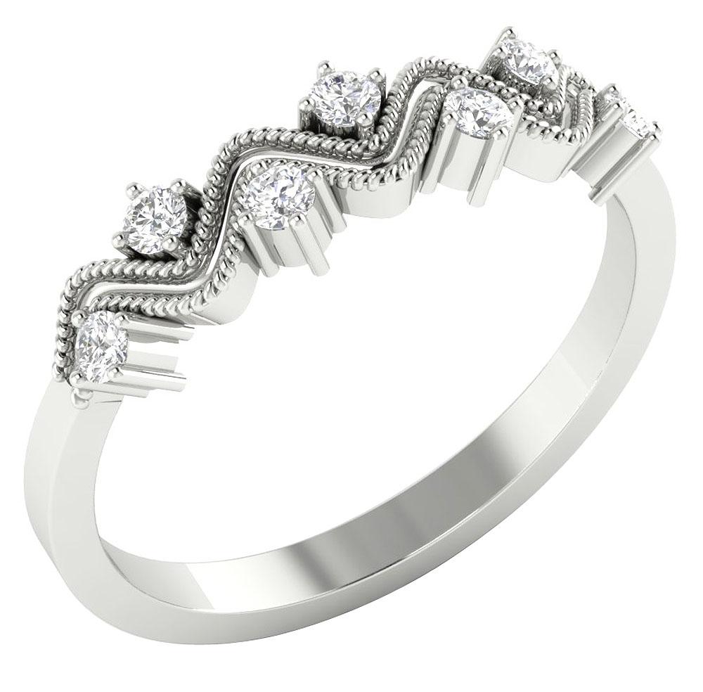 Designer Fashion Wedding Ring Genuine Diamond I1 G 0.30 Ct 14K Solid Gold Prong Set