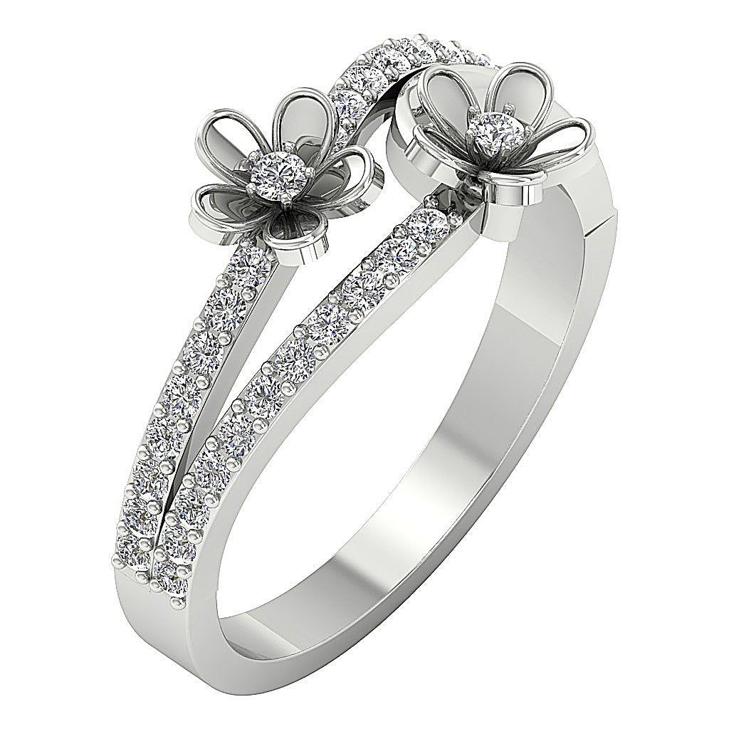 Anniversary Diamond Ring SI1 G 0.50Ct Prong Set 14K Solid Gold 10.00 MM