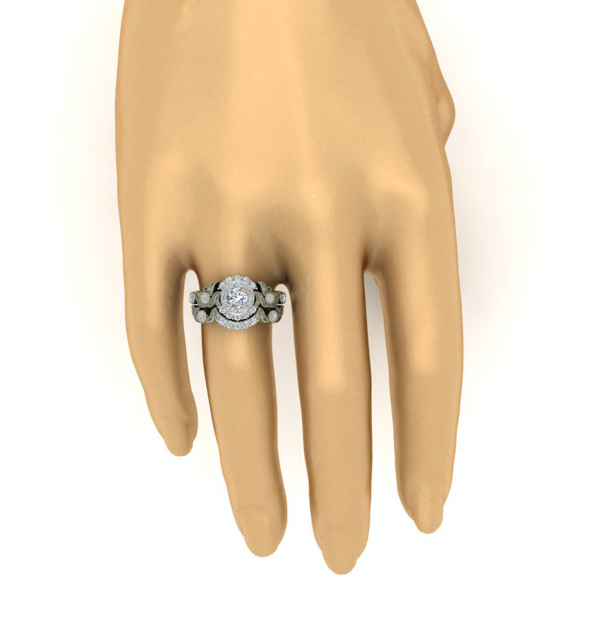 Diamond For Good Wedding Band Sets For Women SI1 G 1.20 Ct Natural Diamond Gold