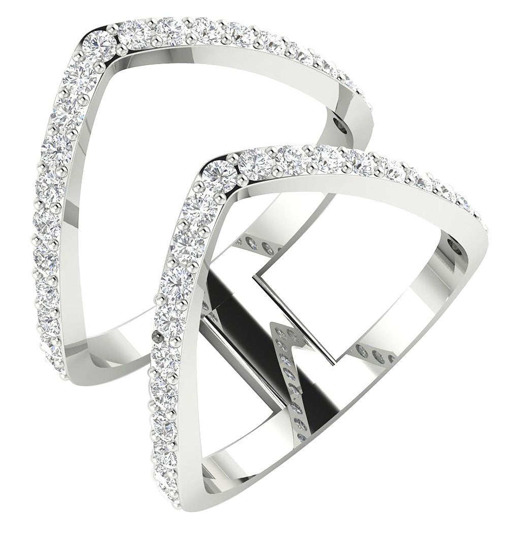 14K Solid Gold Fashion Wedding Ring Natural Diamond SI1 G 1.00 Ct Prong Set 19.15 MM