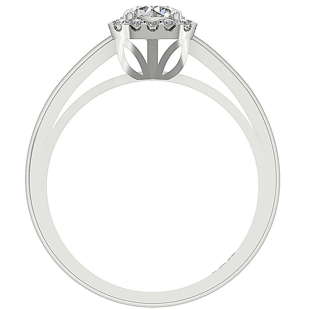 WhiteGoldFrontViewSolitaireDiamondRingPaveSet