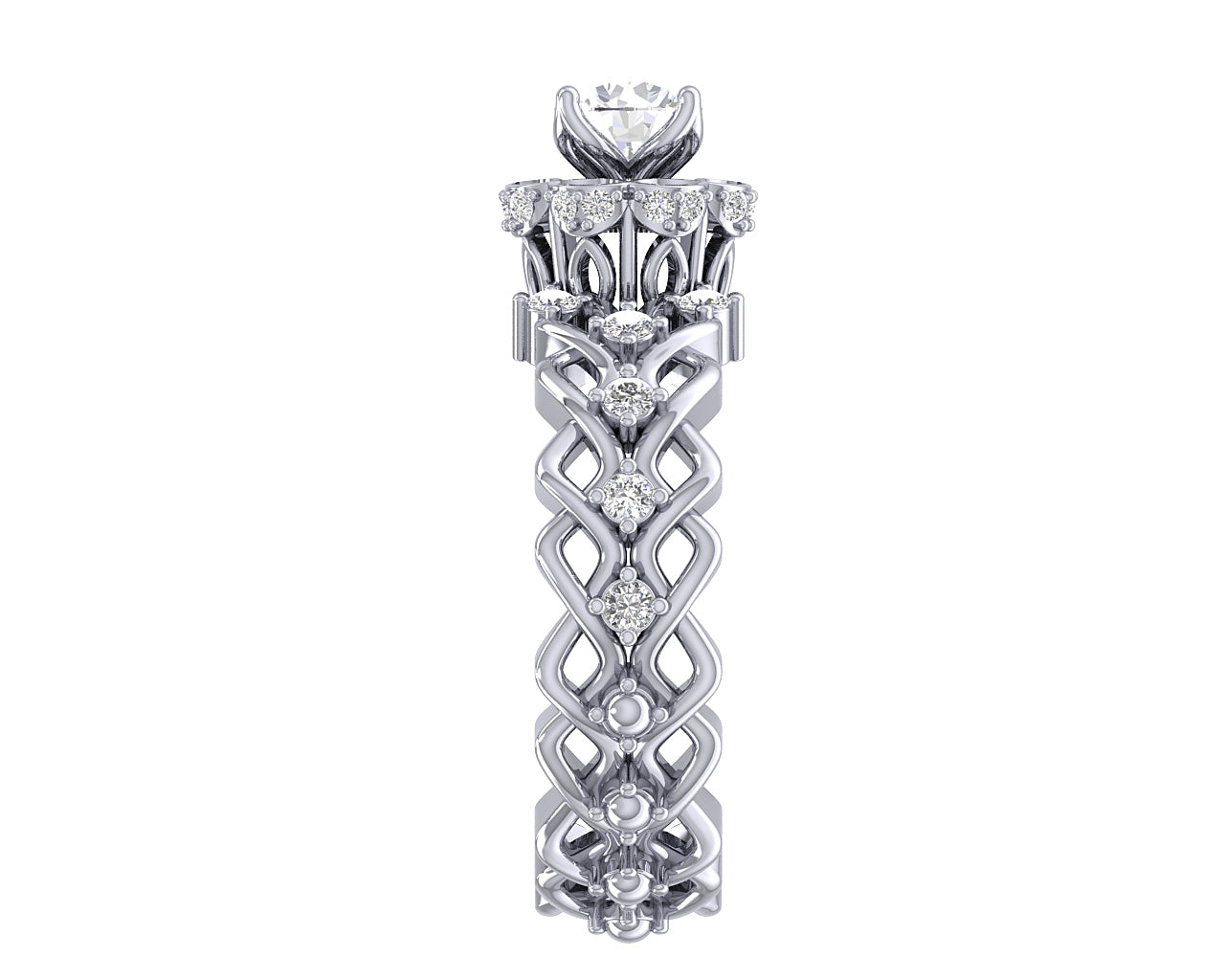 Solitaire Diamond Engagement Ring Round Cut I1 G 1.00 Carat 14K Gold Prong Set