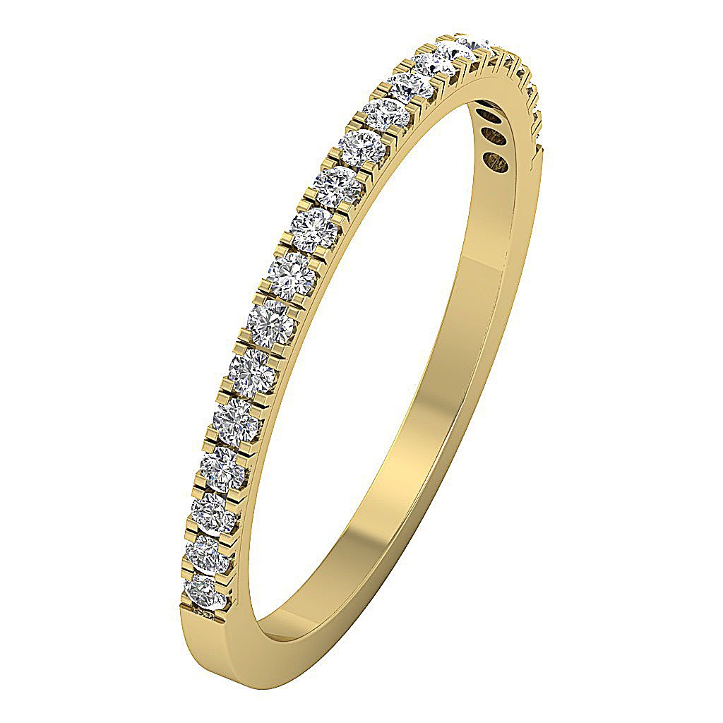 Engagement Ring SI1 G 0.35Ct Natural Diamond Prong Set 14K Solid Gold 1.65 MM