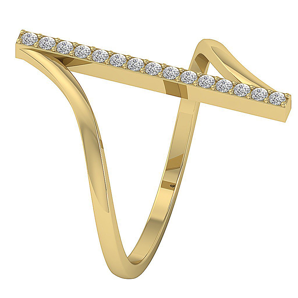 Prong Set Designer Engagement Ring Natural Diamond I1 G 0.20 Ct 14K White Yellow Rose Gold