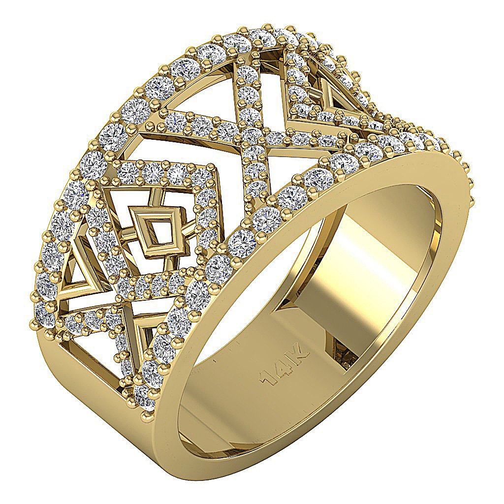 Round Diamond Anniversary Ring SI1 G 1.00 Ct 14k Solid Gold Prong Set 11.60 MM