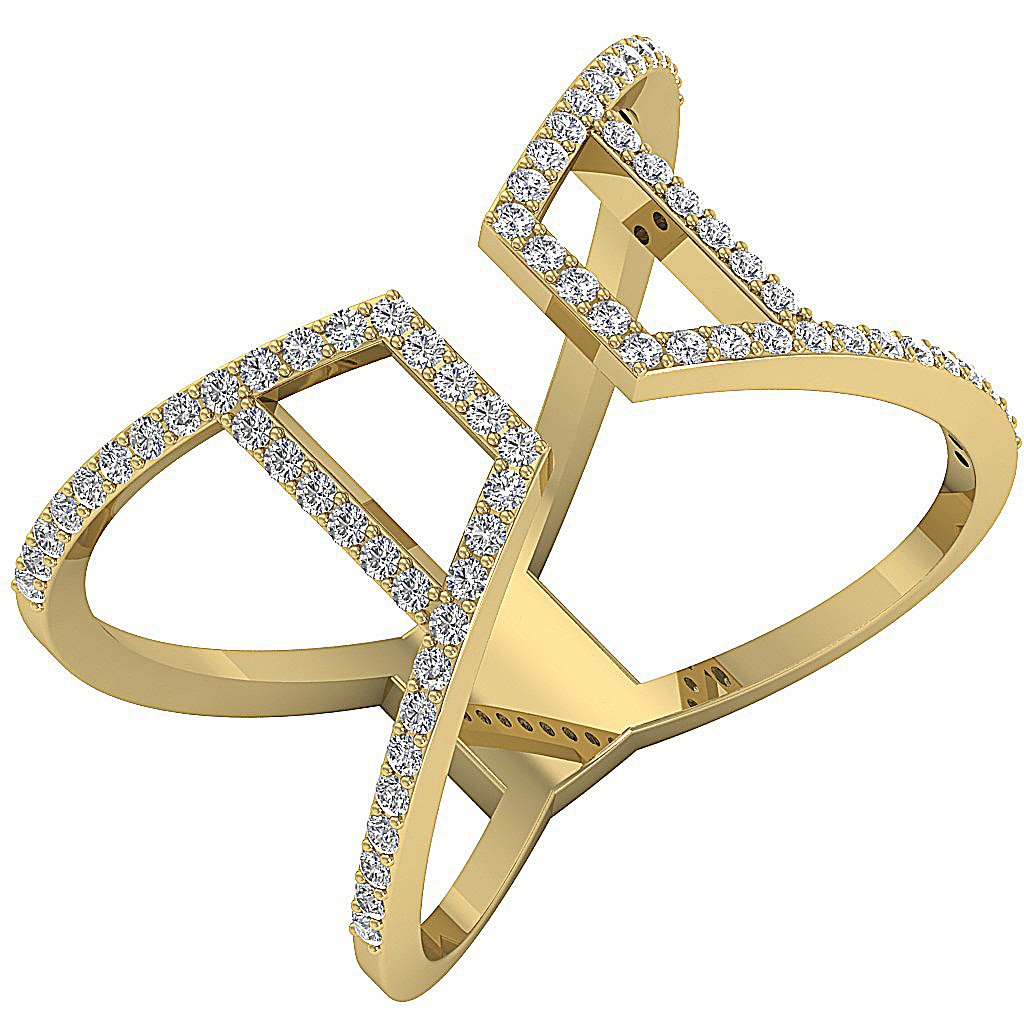 Natural Diamond Engagement Ring SI1 G 0.50 Ct Prong Set 14k Yellow Gold 14.00 MM