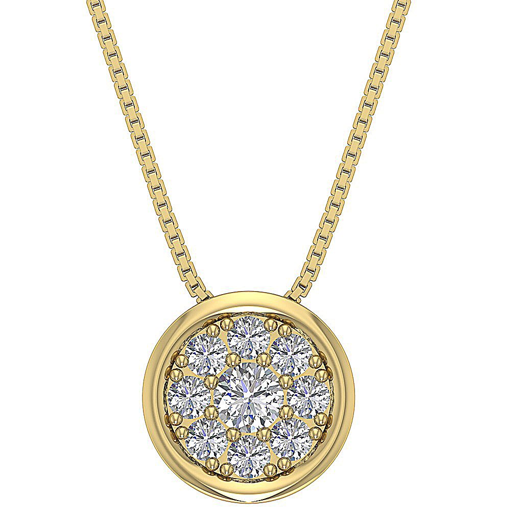 Prong Set Love Wedding Pendants Genuine Diamond VVS1/VS1/SI1/I1 1.00 Ct 14k/18k White Yellow Rose Gold