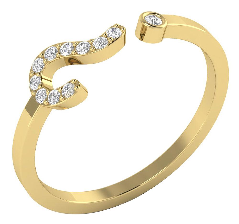 Genuine Diamond Ring 14K Solid Gold Prong & Bezel Set SI1 G 0.15 Ct 5.95 MM