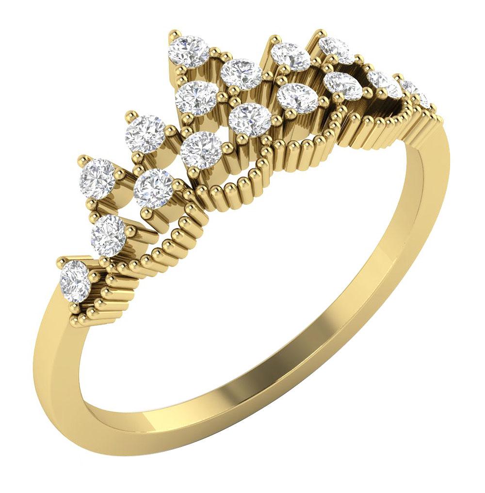 8.10 MM Natural Diamond Engagement Ring Prong Set VS1 E 0.40 Ct 14k Yellow Gold