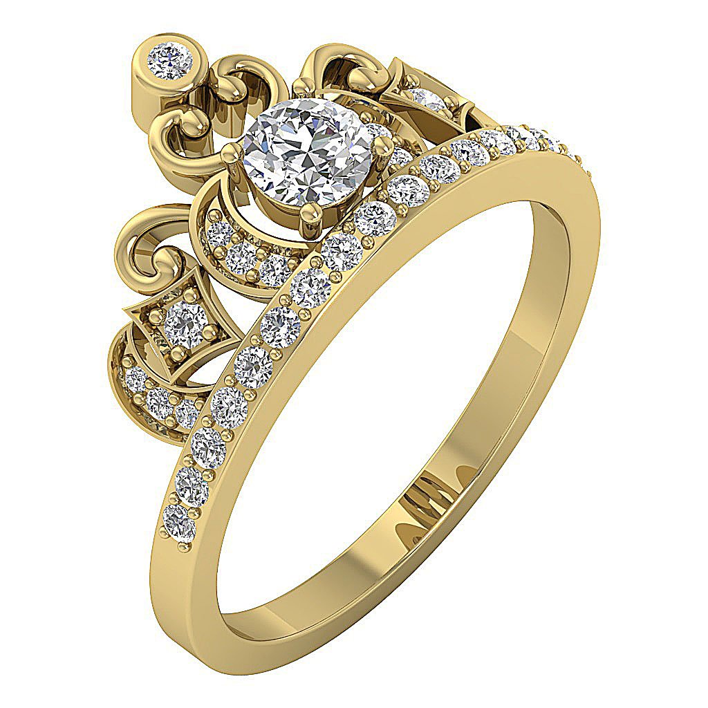 11.20 MM Solitaire Engagement Ring I1 G 0.65 Ct Natural Diamond 14k White Gold Prong Bezel Set