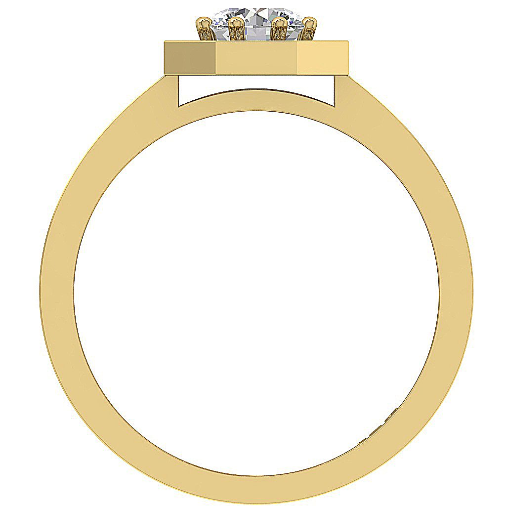 Prong Set SI1 G 0.80 Ct Halo Accent Solitaire Anniversary Ring Round Diamond 14k Rose Gold