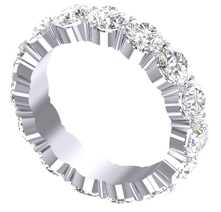 Eternity Wedding Bands For Her SI1 G 4.00 Carat Genuine Diamond 14K Yellow Gold