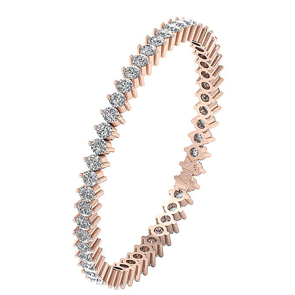 The Leonel Prong Set Full Eternity Diamond Yellow Gold Ring