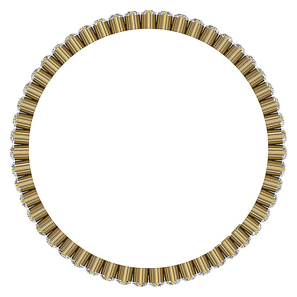 The Leonel Prong Set Full Eternity Diamond Yellow Gold Ring