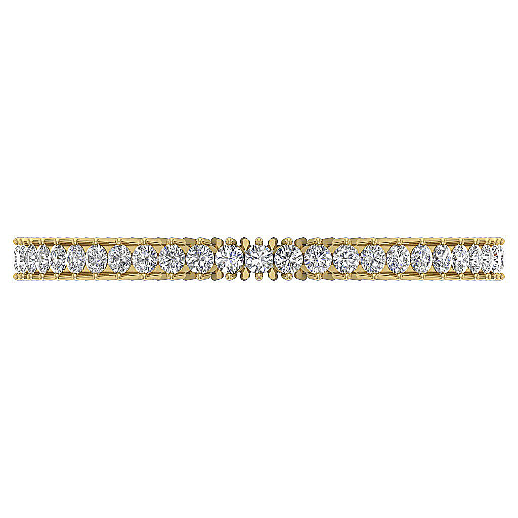 The Leonel Prong Set Full Eternity Diamond Yellow Gold Ring
