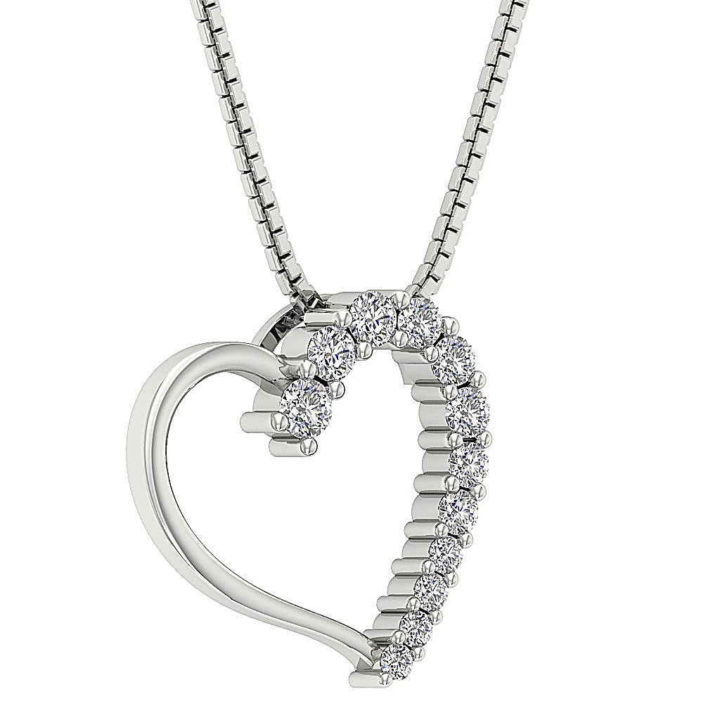 The Samara Gold Diamond Heart Pendant necklace For Women