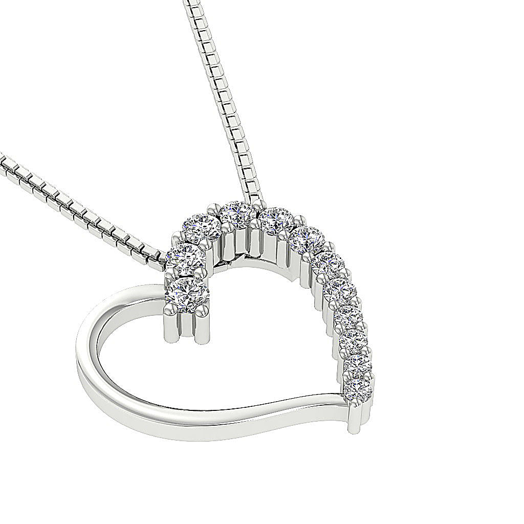 The Samara Gold Diamond Heart Pendant necklace For Women