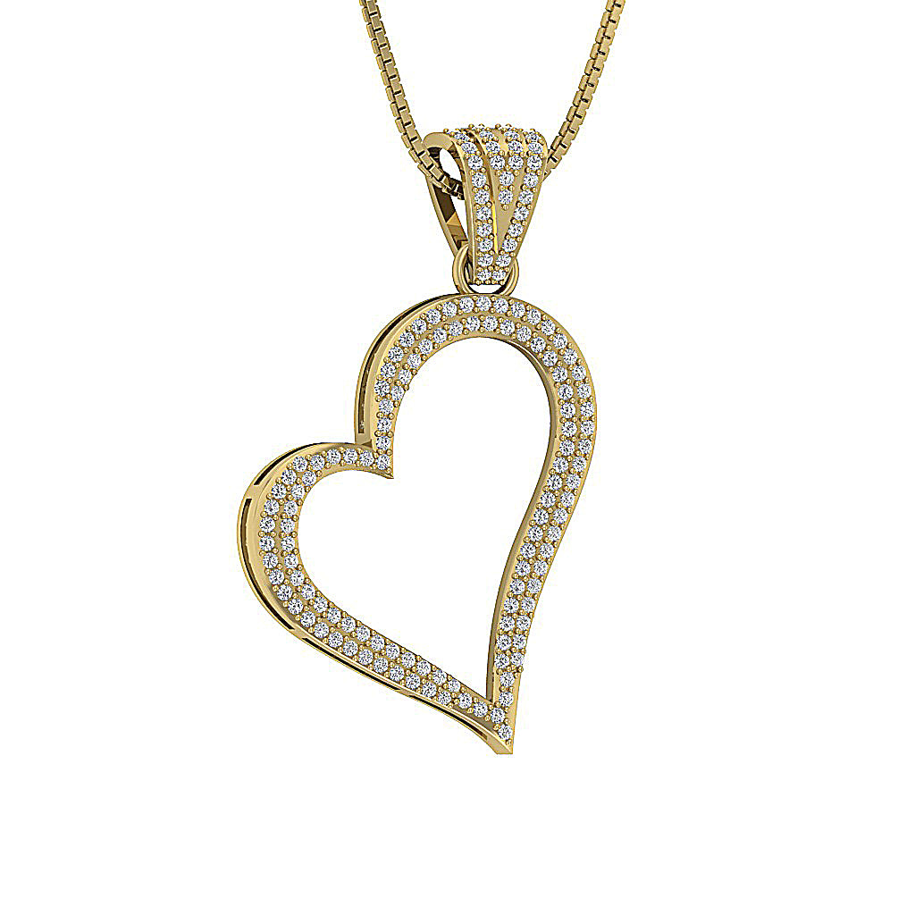 The Anderson Love Of Heart Gold Natural Diamond Pendant