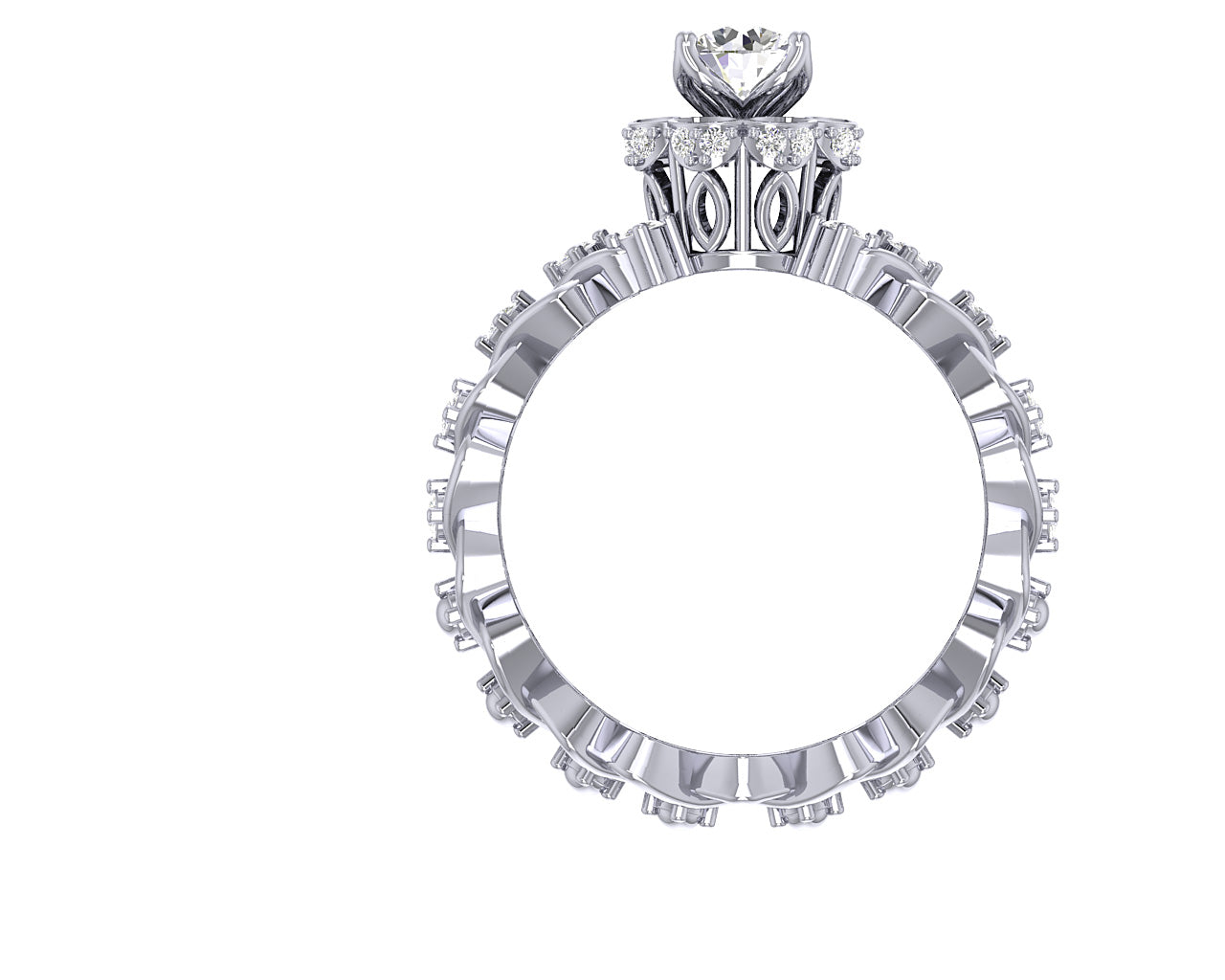 Solitaire Diamond Engagement Ring Round Cut I1 G 1.00 Carat 14K Gold Prong Set