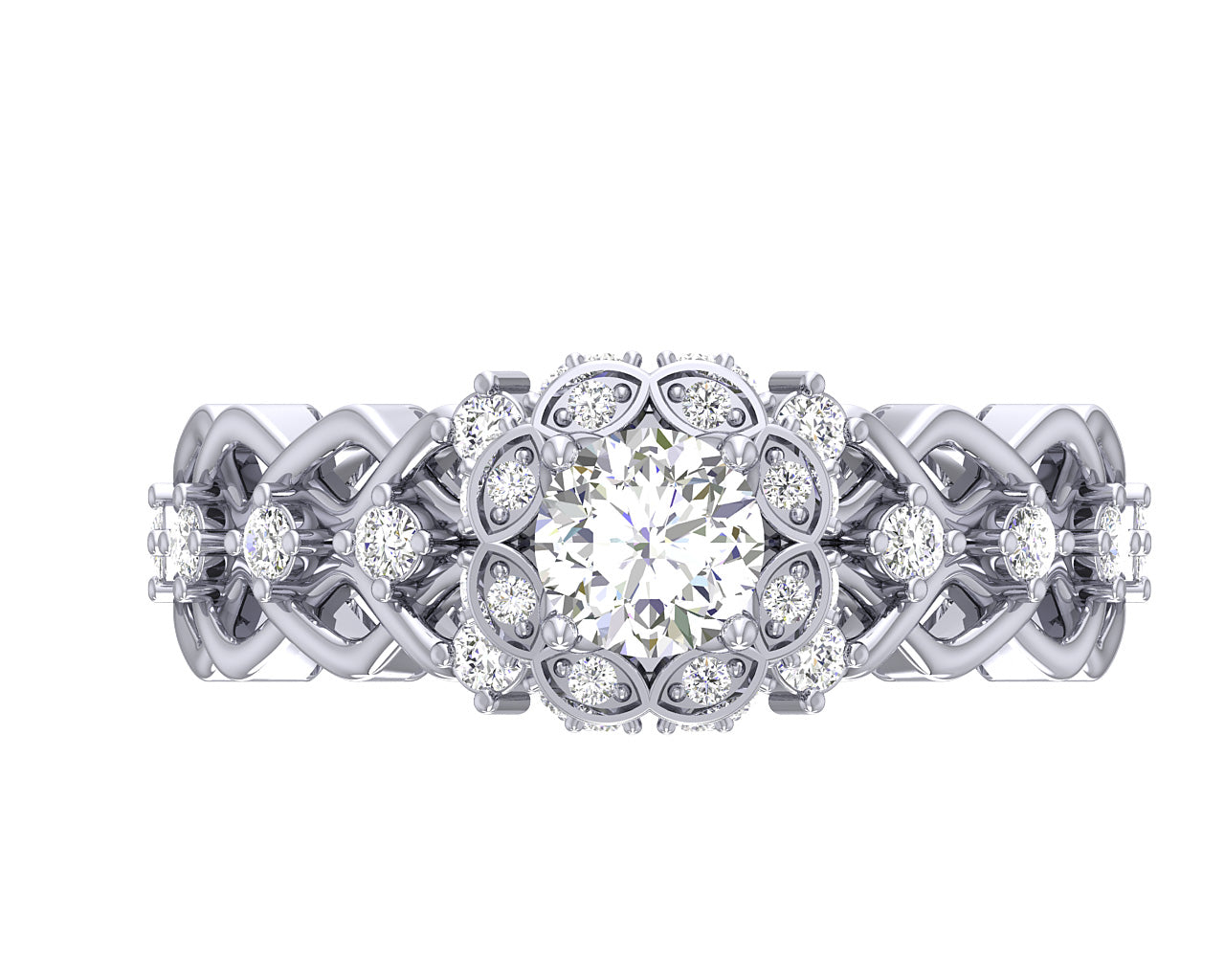 Solitaire Diamond Engagement Ring Round Cut I1 G 1.00 Carat 14K Gold Prong Set
