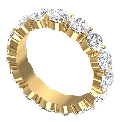 Eternity Wedding Bands For Her SI1 G 4.00 Carat Genuine Diamond 14K Yellow Gold