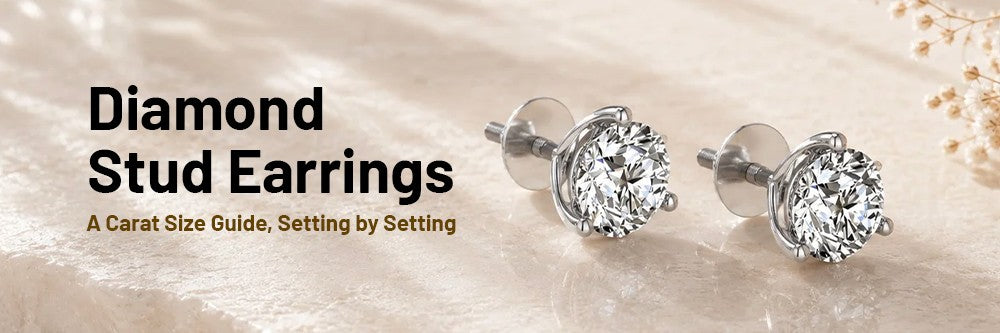 Diamond Stud Earrings: A Carat Size Guide, Setting by Setting