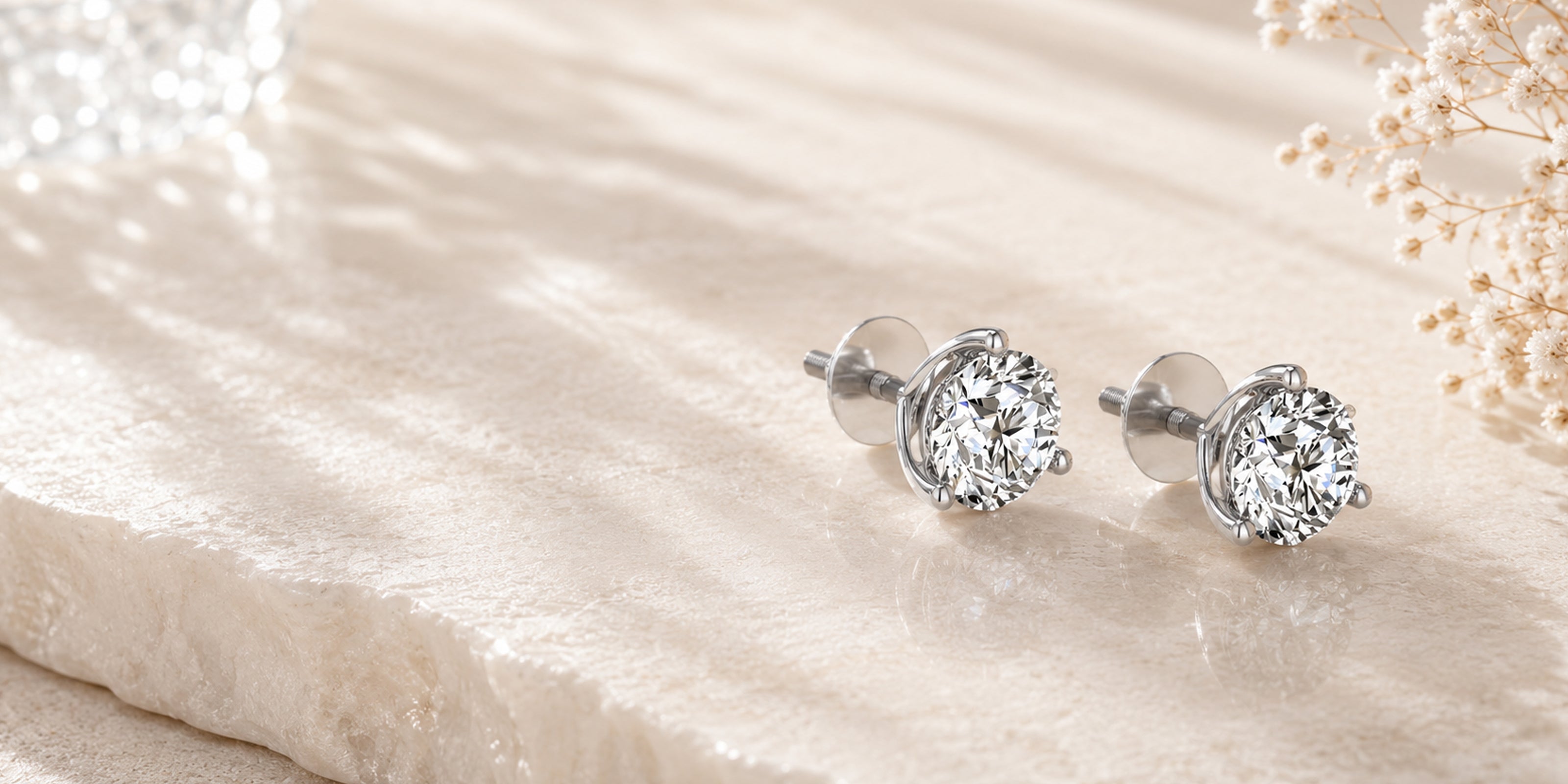 Martini Diamond Stud Earrings