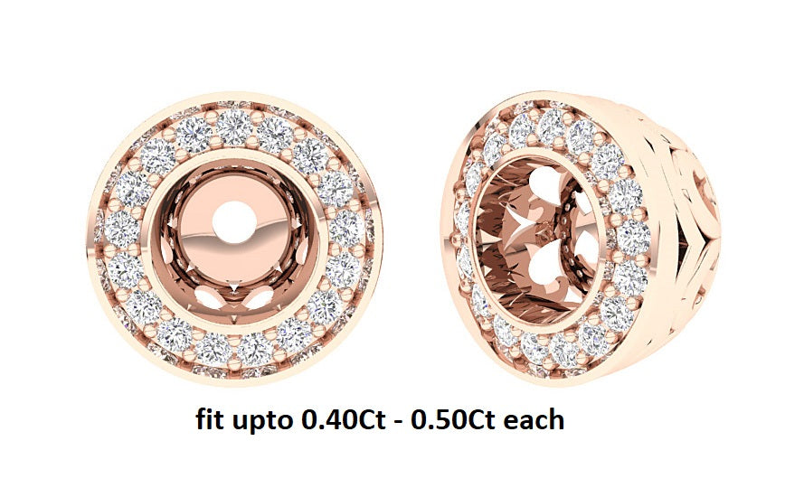 The Amelia Prong Set Natural Diamond Removable Jacket 14K Rose Gold