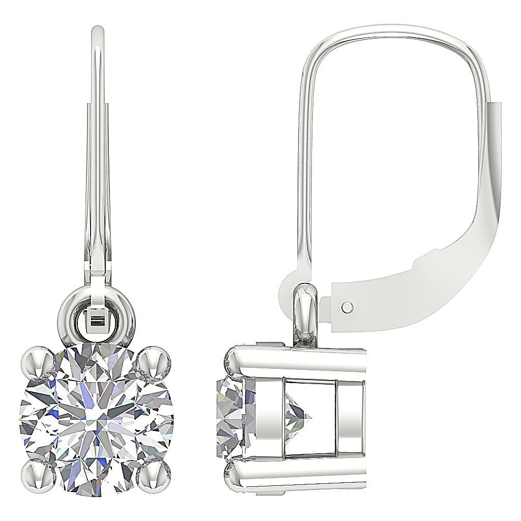 14K White Yellow Rose Gold Stud Earrings EcoFriendly Luxury