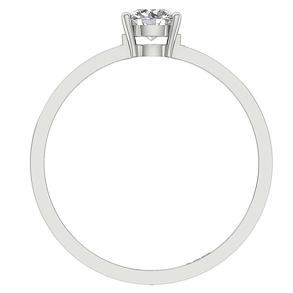 Macro shot focusing on the sharp Macro shot of the 14K hallmark inside the sturdy flat-edge band.