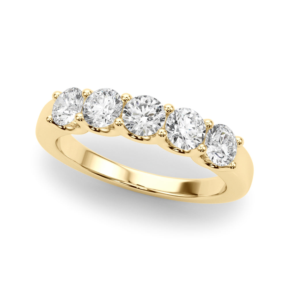 14K Yellow Gold U-Prong Lab Grown Diamond Anniversary Band