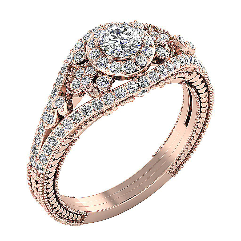 SideView14kRoseGoldVintageEngagementRing