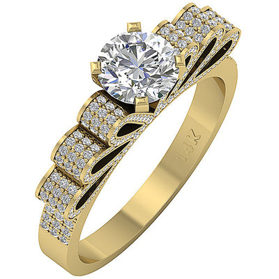 14kSolidGoldRoundDiamondEngagementRing