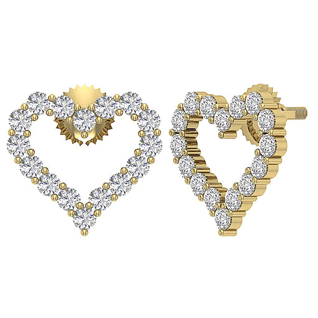 14kYellowGoldDesignerHeartEarring