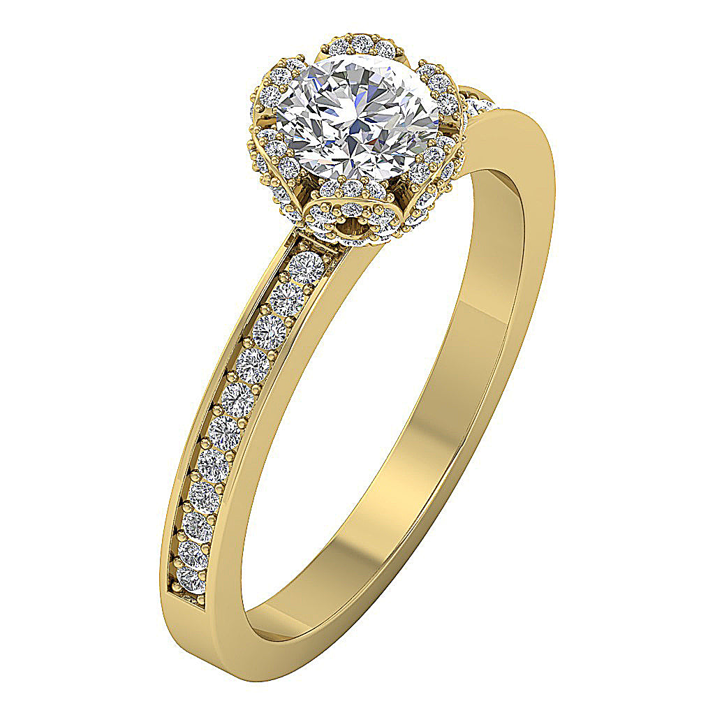 14kYellowGoldDesignerSolitaireWeddingRing