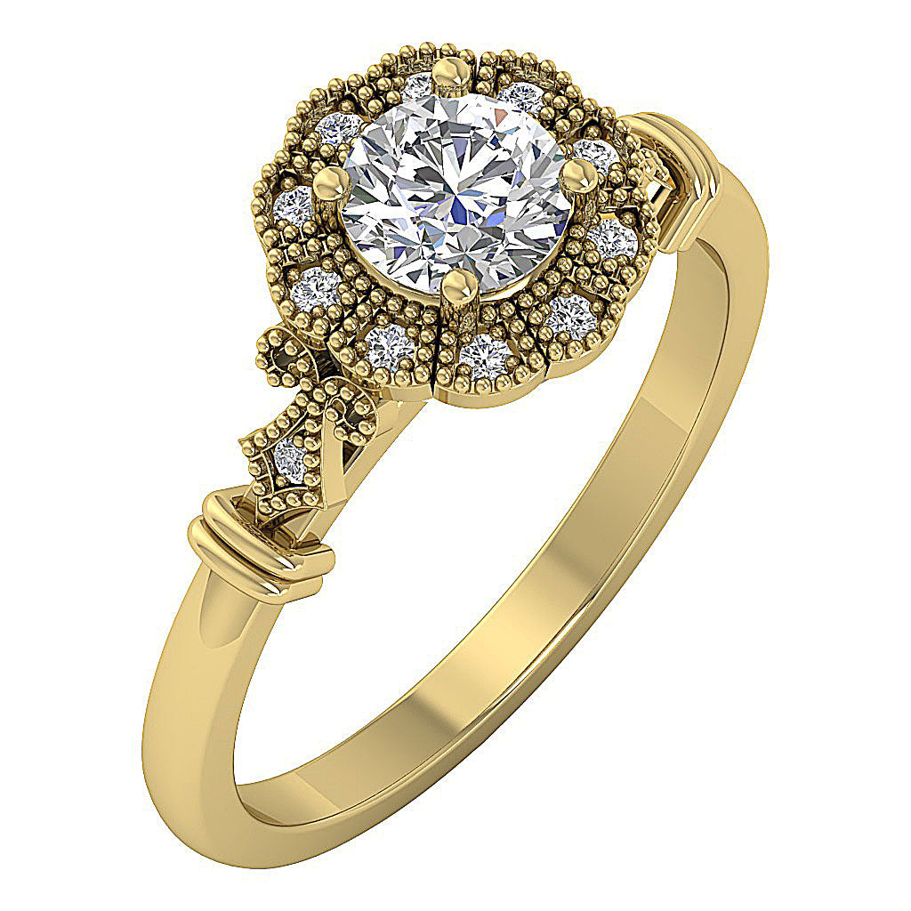SideView14kYellowGoldDesignerSolitaireRing