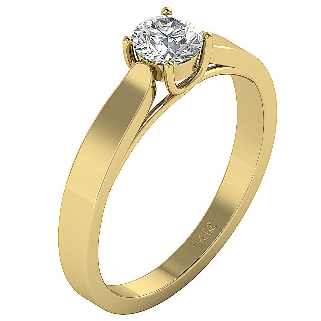 14kYellowGoldRoundDiamondRing
