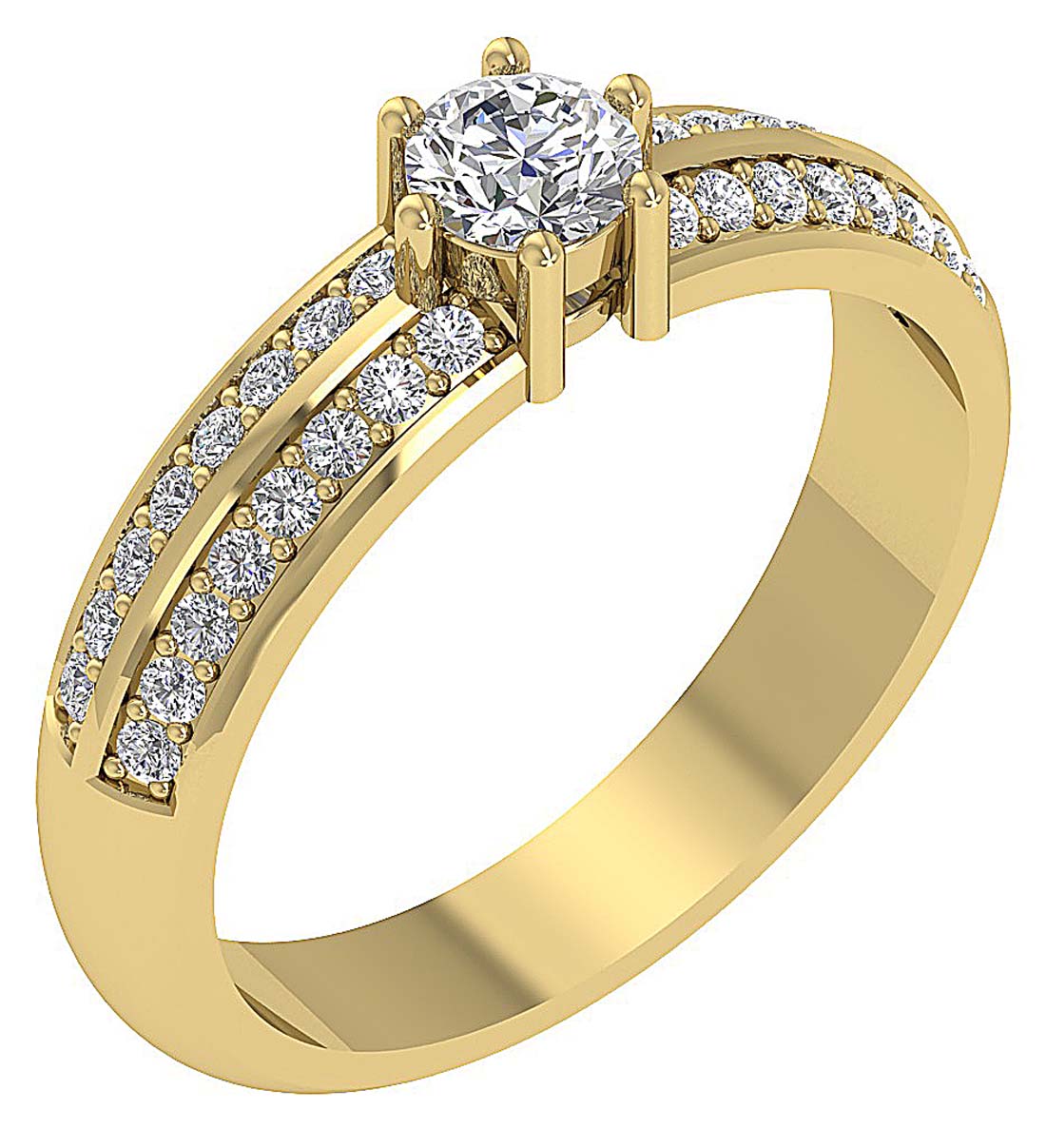 14kYellowGoldRoundDiamondEngagementRing