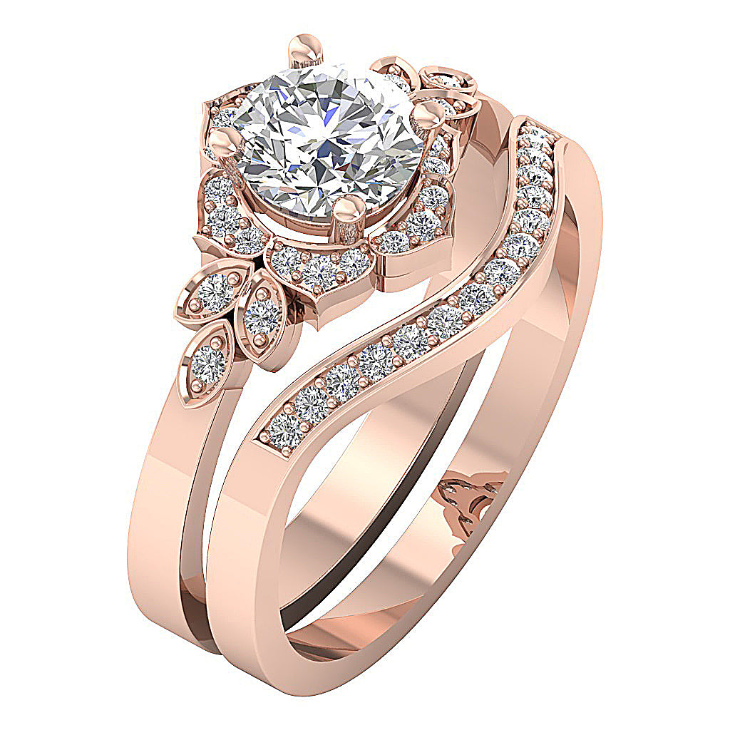 14kRoseGoldVintageStyleWeddingRing