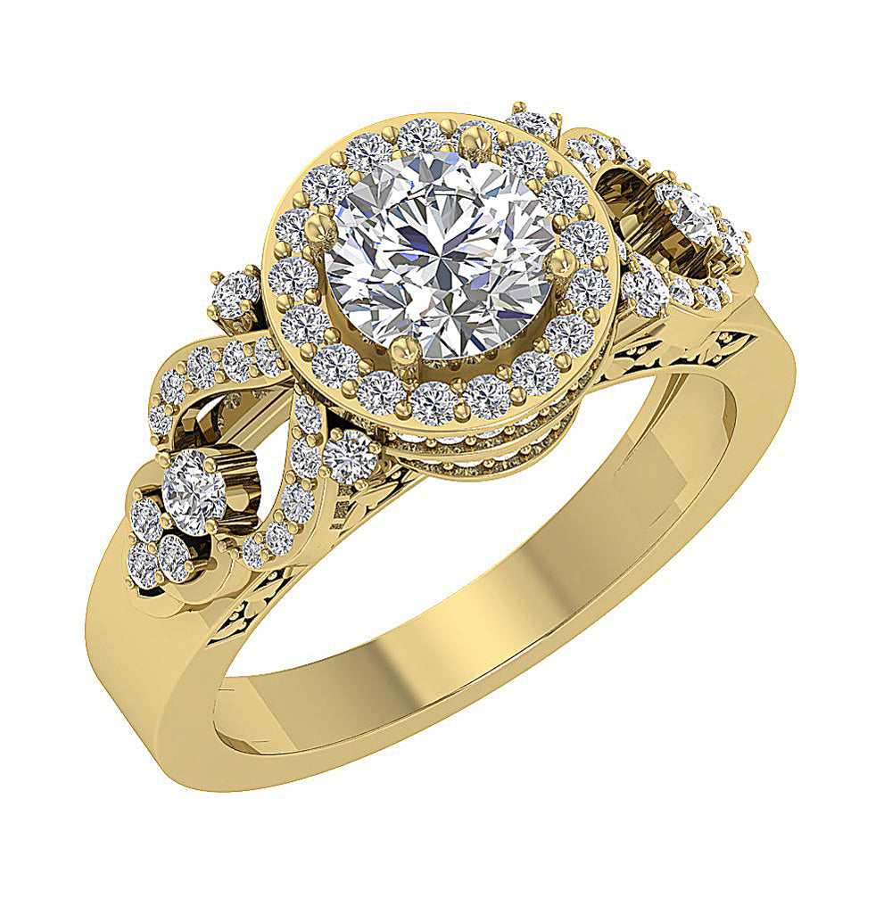 14kYellowGoldRoundDiamondRing