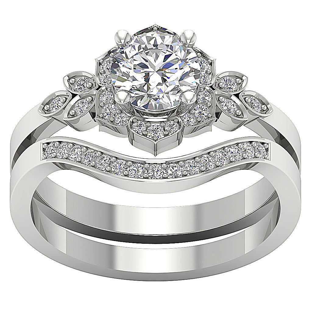 14kWhiteGoldRoundCutDiamondRing