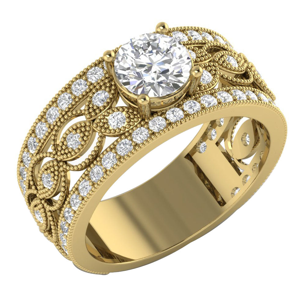 14kYellowGoldDesignerSolitaireAnniversaryRing