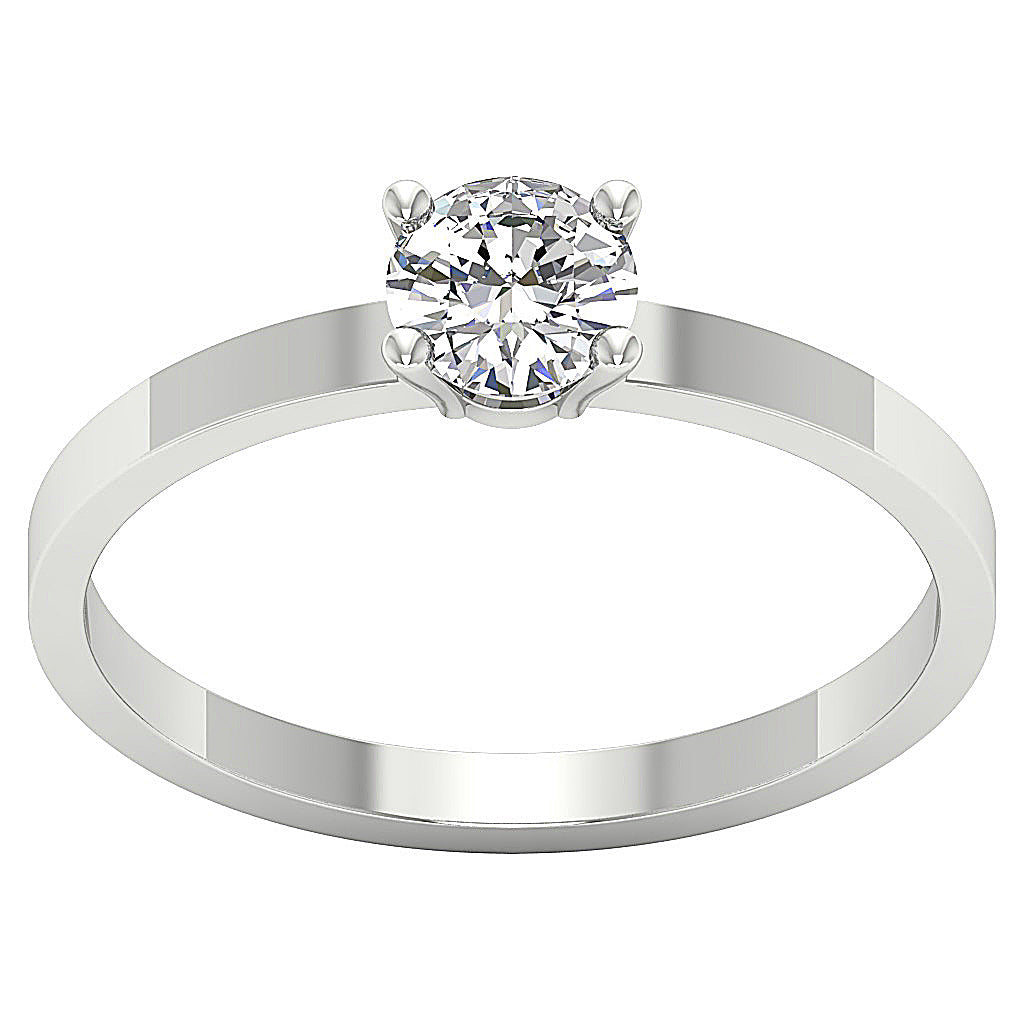 3.00 Carat VS F Lab-Grown Diamond Solitaire Ring in 14K Gold