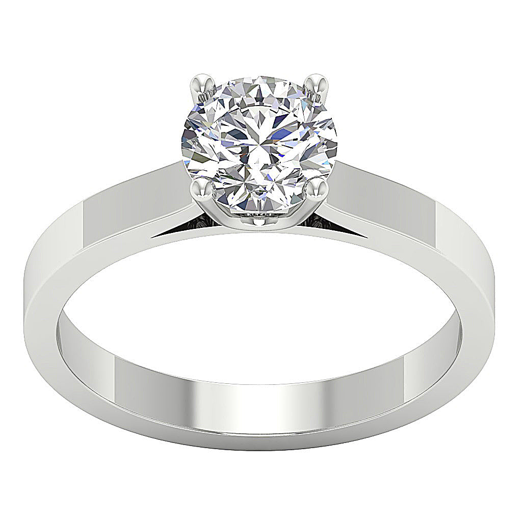 3.00 Carat VS F Lab-Grown Diamond in 14K White Gold Solitaire