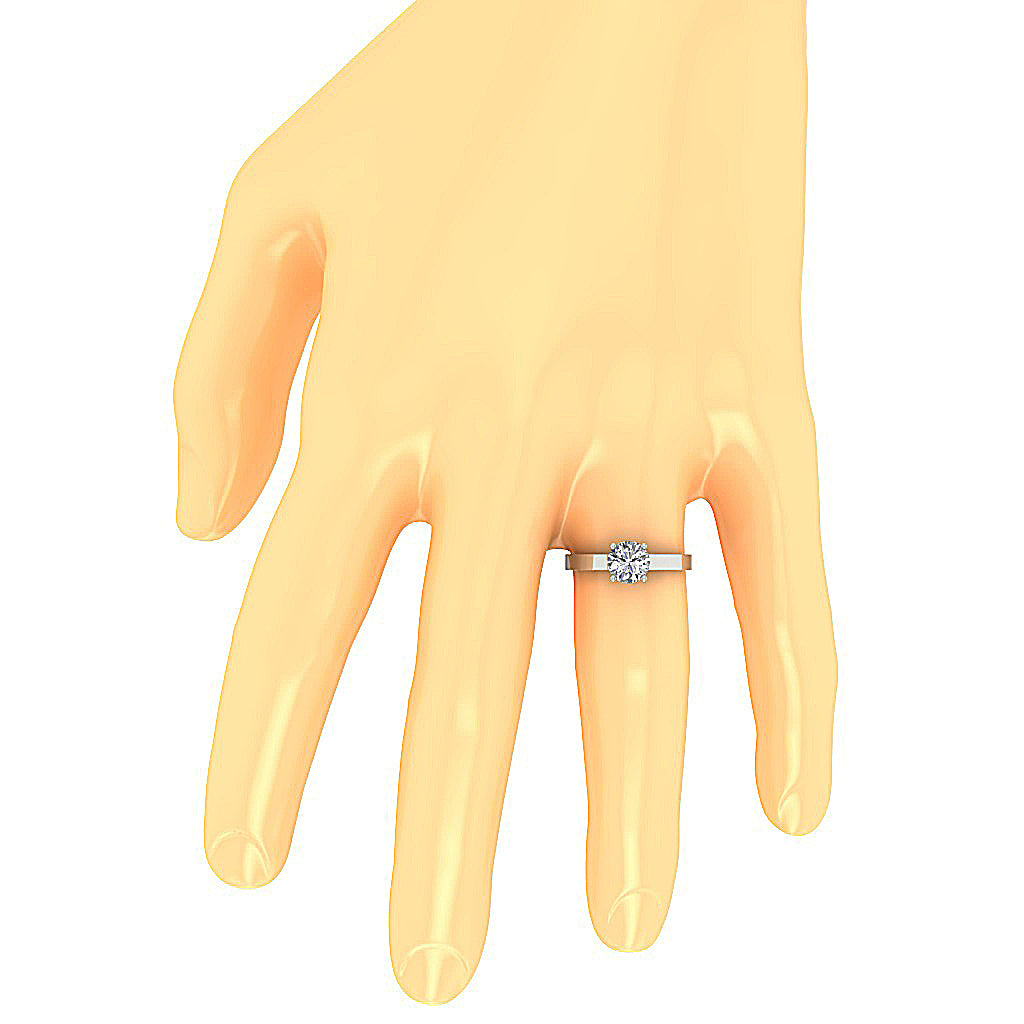 4.00ct Lab-Grown Diamond Ring on finger for size perspective