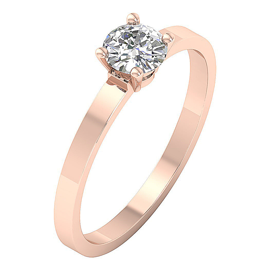Luxurious 4.00 Carat Rose Gold Lab-Grown Diamond Engagement Ring