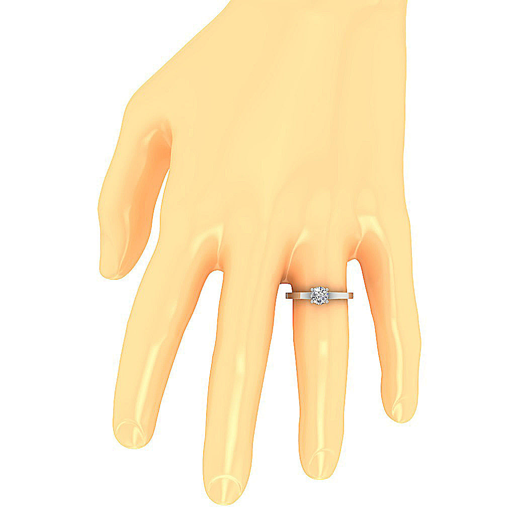 4.00ct Lab-Grown Diamond Solitaire Ring on hand for size scale